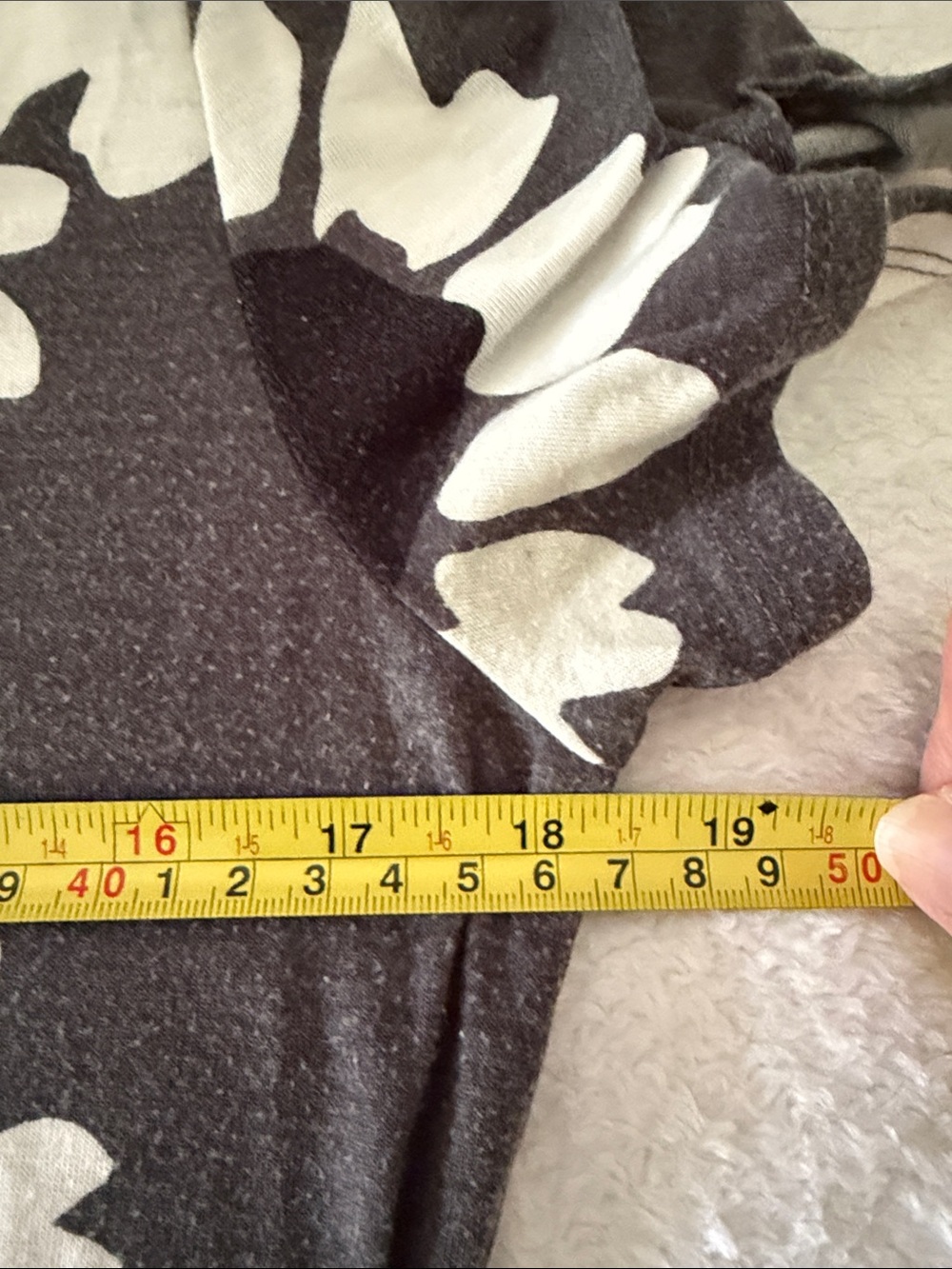 LuLaRoe Gray Maxi Dress with White Floral Print - Picture 9 of 9